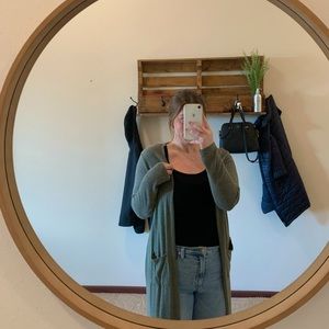 Entro long green cardigan